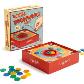 The Magic Toy Shop Traditional Tiddlywinks Game 2 to 4 Players - Fun Retro Skill Challenge Featuring Scoring Mat, Catching Cup, Coloured Discs - Great for Travel, Parties, Family Nights