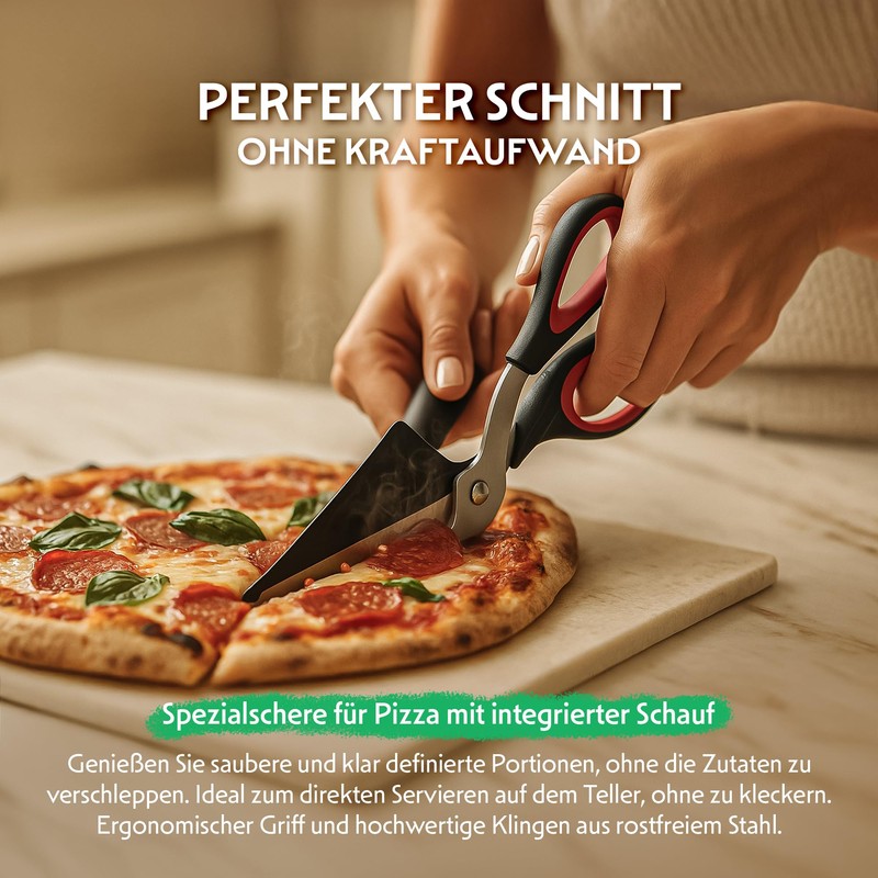 Pizza Lover Pizza Scissors Stainless Steel with Non-Slip Handle and