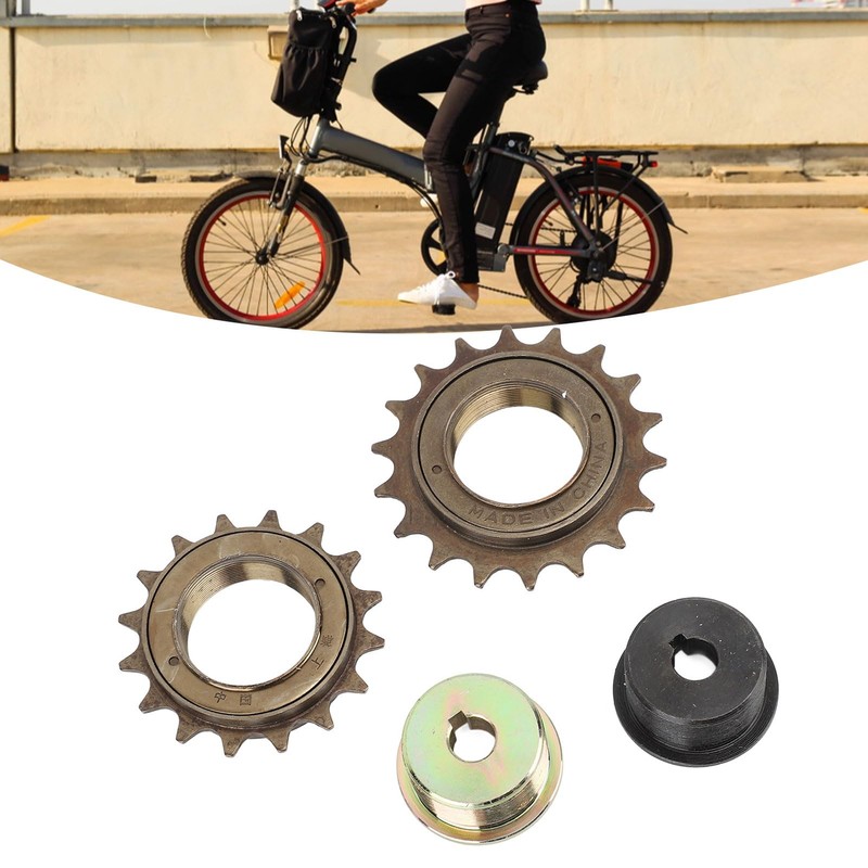 Tomotato 2 Piece Bicycle Freewheel Adapter Set, Iron 16T 18T