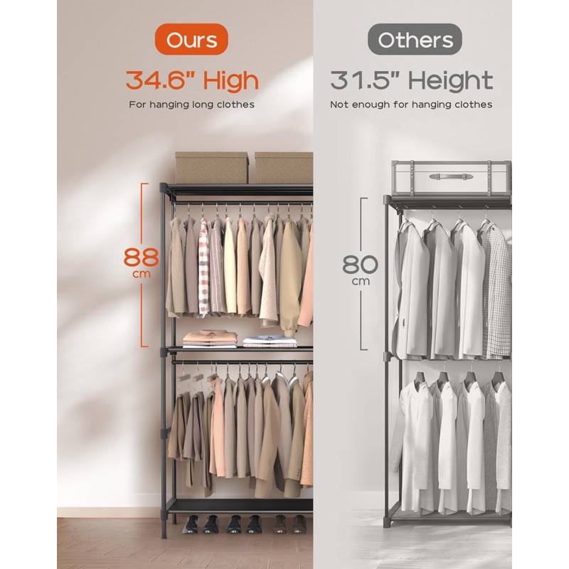 CASAMAYA Clothes Rack, Portable Closet, 27.6 Inch Wardrobe Closet, Clothes