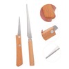 NOLITOY 2Pieces Wooden Handle Fettling Cutter for Sculpting Pottery Multi