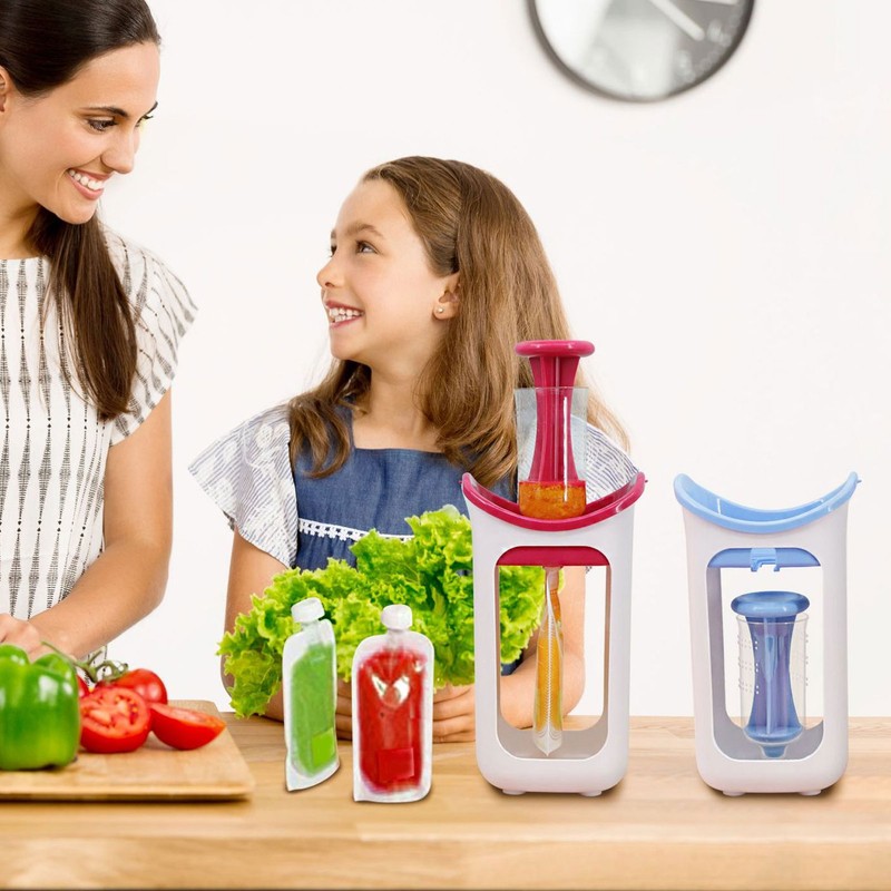 Food Squeeze Station Safe Portable Baby Pouch Filling Station for