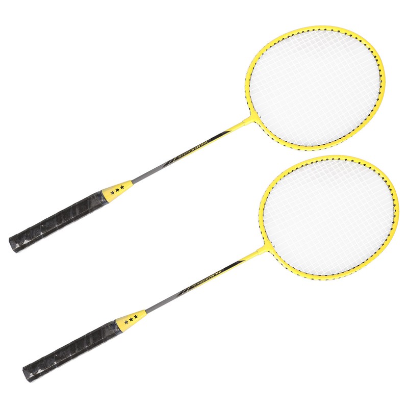 Badminton Rackets Iron Alloy Lightweight Badminton Racquets with 3 Balls