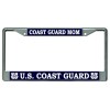 uscg coast guard mom logo chrome license plate frame made in usa