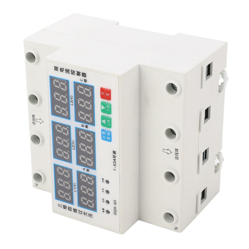 Over Under Voltage Protector 3 Phase 4 Wire Adjustable Voltage