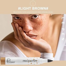 Freckle Pen 2 Colors Waterproof Lasting Natural Like Face Freckle Makeup Pen 2 Pcs 0.17 Fl Oz