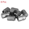 X AUTOHAUX 8pcs Grey Tire Stem Valve Caps Wheel Valve
