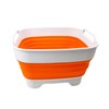 SAMMART 7.5L Collapsible Dishpan with Draining Plug - Foldable Washing
