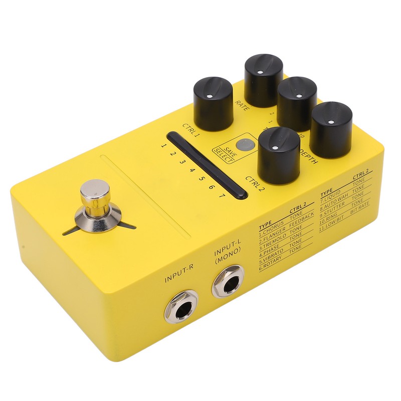 Multi Modulation Pedal Stereo 11 Modulation Effects True Bypass Phase