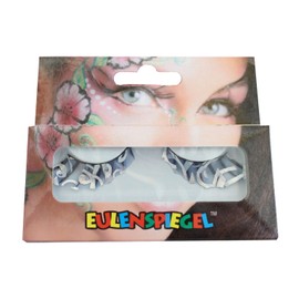 Eulenspiegel 000847 - Artificial Eyelashes, Spider Silver, Long, 1 ml Special Eyelash Glue, Instructions, for Carnival, Theme Party