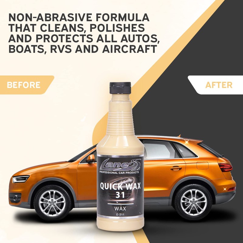 Lane’s Car Wax, Quick Shine Car Wax, Durable High Gloss