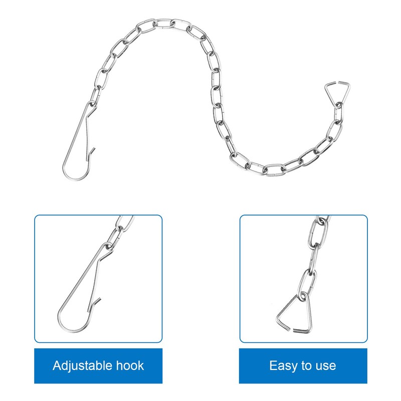 6 Pieces Toilet Handle Chain Stainless Steel Toilet Flapper Lift