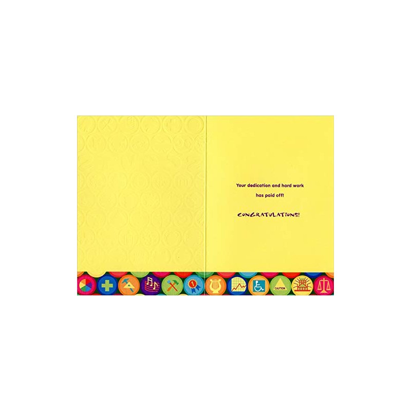 Designer Greetings Colorful Badges Scouting/Scouts Achievement Congratulations Card for Kids/Children