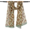 GURU SHOP Hand Printed Cotton Cloth, Indian Block Print Scarf