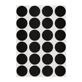 ChromaLabel 0.75 Inch Round Label Permanent Color Code Dot Stickers, 1008 Pack, 24 Labels per Sheet, Black