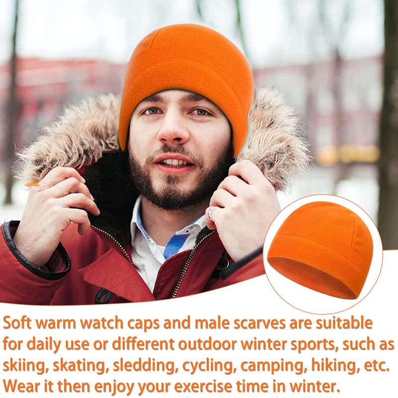 Beanie Hunting Hat Orange Hunter Hat Fits Under Motorcycle Helmets