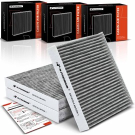 A-Premium Filtro de aire de cabina de 3 piezas con carbón activado compatible con vehículos Acura, Honda, Accord, Civic, CR-V, Odyssey, Pasaporte, Pilot, Ridgeline, ILX, MDX, RDX, RL, TL, TLX, ZDX - Reemplazo CF10134