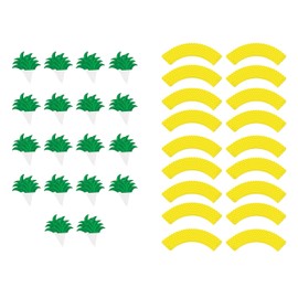 Beistle 36 Piece Pineapple Cupcake Wrappers, 8", Yellow/Green