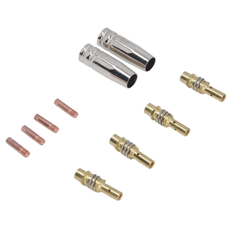MIG Welding Consumables Kit Copper Contact Tips Connecting Rods Nozzle