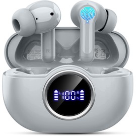 Kopfhörer Kabellos Bluetooth 5.4, Bluetooth Kopfhörer In Ear 2025 Kabellose Kopfhörer Tiefer Bass, ENC Noise Cancelling Mic Wireless Earbuds 36Std Wireless Ohrhörer, IP7 Wasserdicht/USB-C/LED-Anzeige