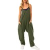 Litthing Women’s Dungarees Wide Leg Jumpsuit with Big Pockets Oversized