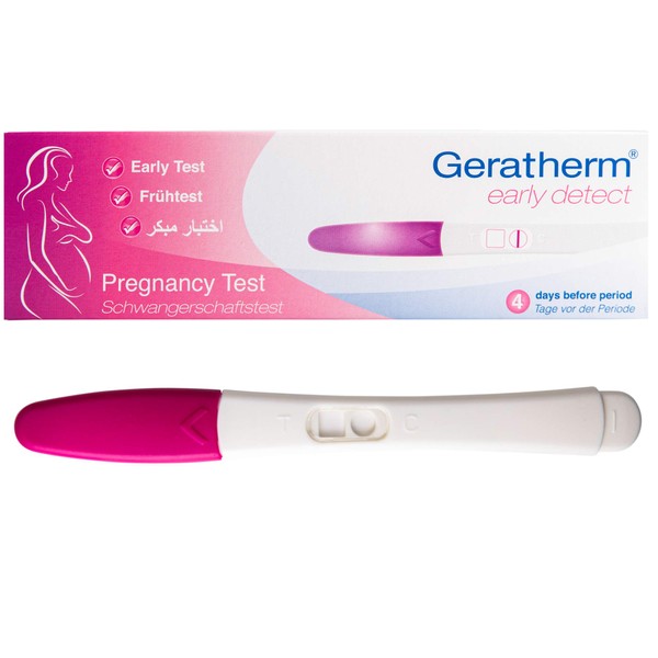 Geratherm Early Detect Pregnancy Test with Extra Large Test Zone and Hygienic Test Stick Pregnancy Test SS Test