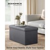 SONGMICS 30 Inches Folding Storage Ottoman Bench, Storage Chest, Footrest,