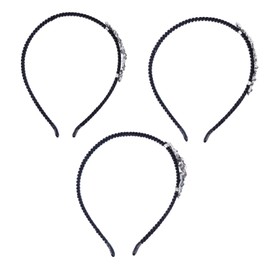 Gatuida 3pcs Rhinestone Headdress Accessories Elegant Hairband for Women Delicate Butterfly Floral Design Comfortable Durable Hairbands for Special Occasions