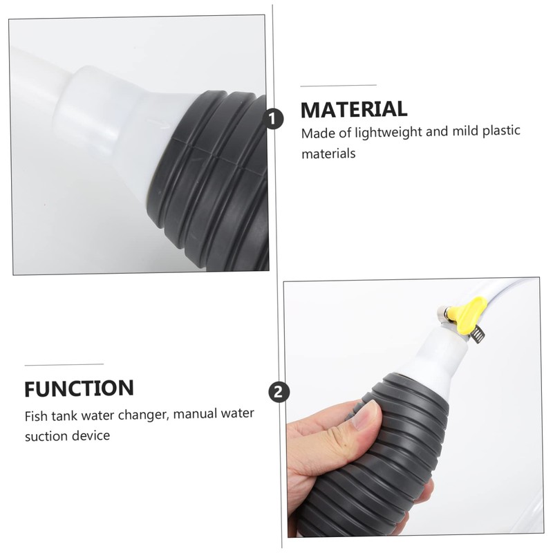 ULTECHNOVO 1Set Portable Car Fuel Transfer Siphon Pump Manual Hand