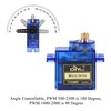 RCmall 4Pcs TS90MD 2kg.cm Micro Servo Motor Set Adjustable SpeedAngle