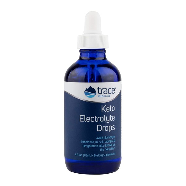 Trace Minerals | Keto Electrolyte Drops | Full Spectrum Electrolytes to Avoid Dehydration, Muscle Cramps, Keto-Flu, and Electrolyte Imbalance | Gluten Free, Vegan | 24 Servings