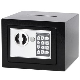 Parrency Security Digital Safe for Home Office,0.17 Cubic Home Keypad Safe,Protect Money,Jewelry,Passports (Black)