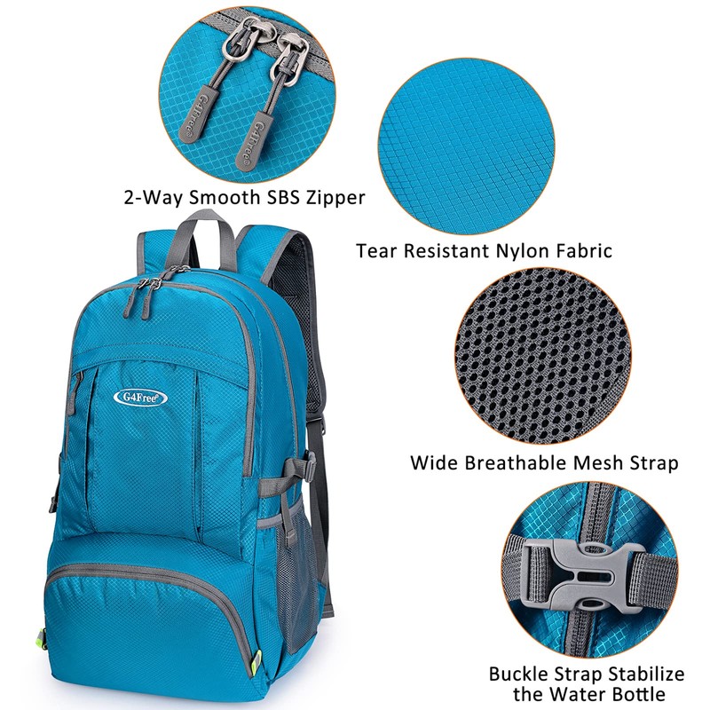 G4Free 40L Lightweight Packable Hiking Backpack, Waterproof Travel Daypack