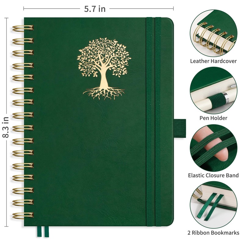 RETTACY Bullet Dotted Journal Notebook, 300 Pages, A5 Medium Size