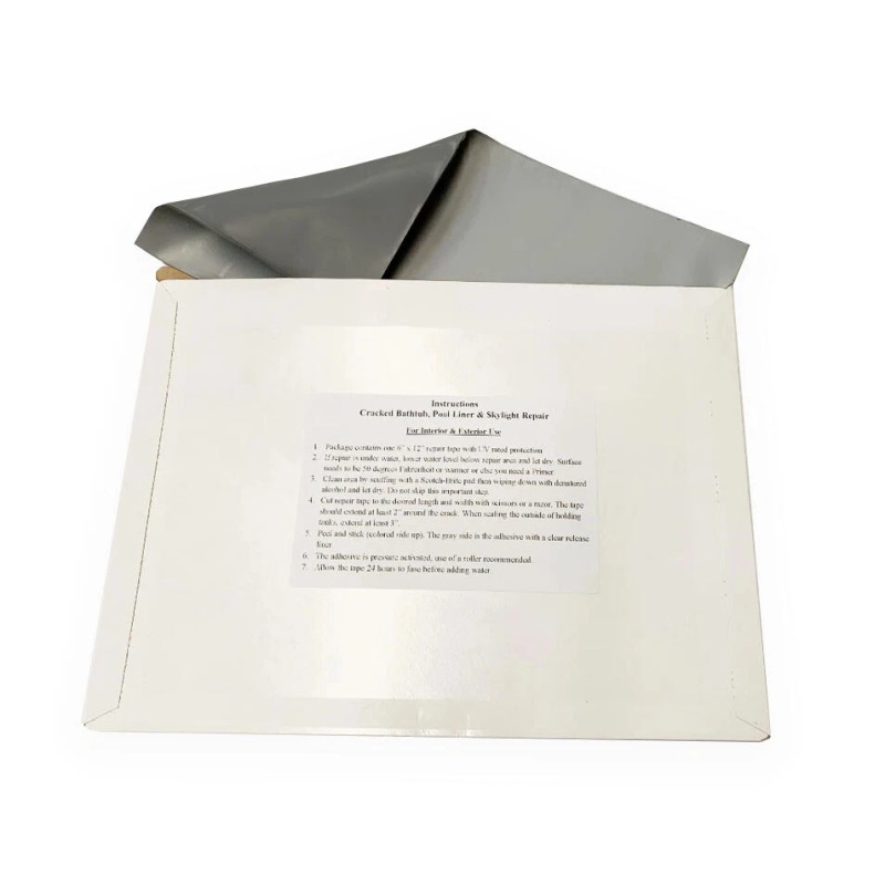 Stick-N-Repair Cracked Bathtub, Pool Liner, Siding, Skylight Repair Kit -