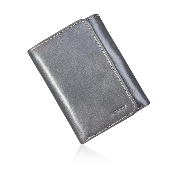 GNEGNI LIFE Men's Genuine Leather Compact RFID Blocking Wallet –