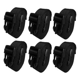 Seal Skin Covers Boat Cover Tie Down Straps 6-Pack with Quick Release Buckle, Durable Tightening Straps (Black, 1" W X 78" L)