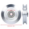 Nisorpa 4pcs Universal 88mm Aluminium Alloy Bearing Pulley Wheel Cable