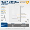 Placa Armada Cristal con 3 Apagadores Sencillos de 1 Módulo
