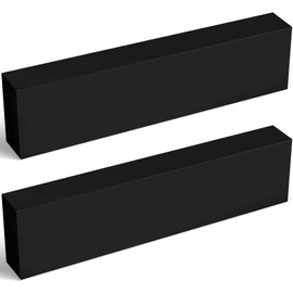 Colingmill 2 Pcs HDPE Plastic Block 2" x 3" x 12", Polyethylene Solid Plastic Block for Machining, Home Floor Improvement, Prototyping, DIY Projects, Engineering (Black)