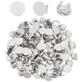 SUNNYCLUE 1 Box 100Pcs Iron Hair Tie Buckle Tray Setting DIY Hair Jewellry Accessories for Braids Metal Silver Hair Charms Sitting for Women Hair Beads Rings Cuffs Dreadlocks Accessories Decoration