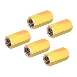 MECCANIXITY Hex Coupling Nuts M10 x 1mm Thread 30mm Length Sleeve Stud Rod Adapters Pipe Connectors Colorful Pack of 5