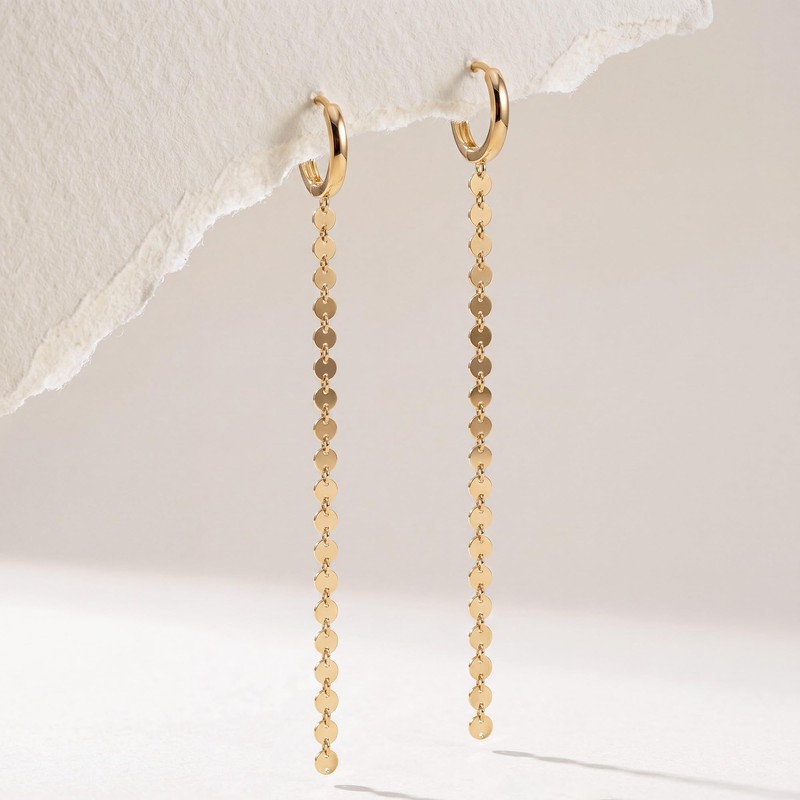 TONTMY STUDIOS Gold Chain Earrings for Women