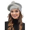 VIVISENCE Women's Beret Hat Warm Comfortable Headwear Bobble Winter 7074,
