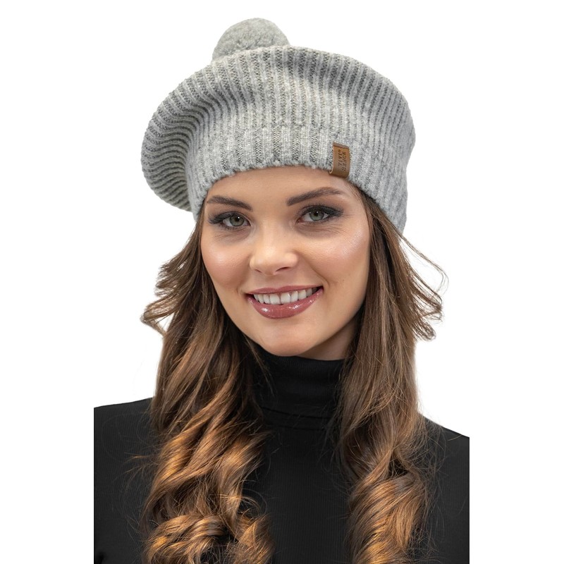 VIVISENCE Women's Beret Hat Warm Comfortable Headwear Bobble Winter 7074,