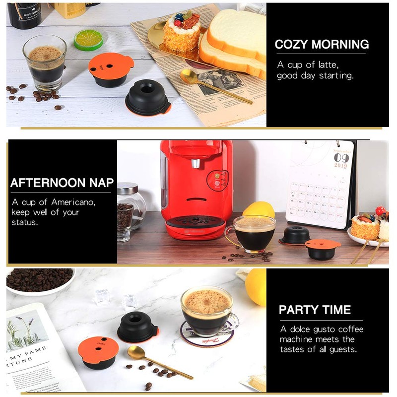 Refillable Coffee Capsules, Stainless Steel Coffee Pods Compatible with Tassimo