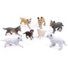 RESTCLOUD 8Pcs Wolf Cub Toy Figure Set Baby Wolves Animals