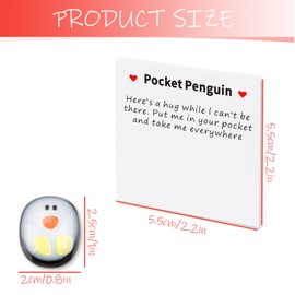 Tabanzhe Pocket Penguin - Miniature Adorable Penguin Animal Decoration, Keepsake Ornament to Carry in Your Pocket, Encourage Friends and Loved Ones for Birthdays and Weddings