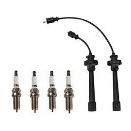 TRQ Ignition Kit Spark Plugs Spark Plugs Wire Set Compatible with 2001-2005 Chrysler Sebring Dodge Stratus