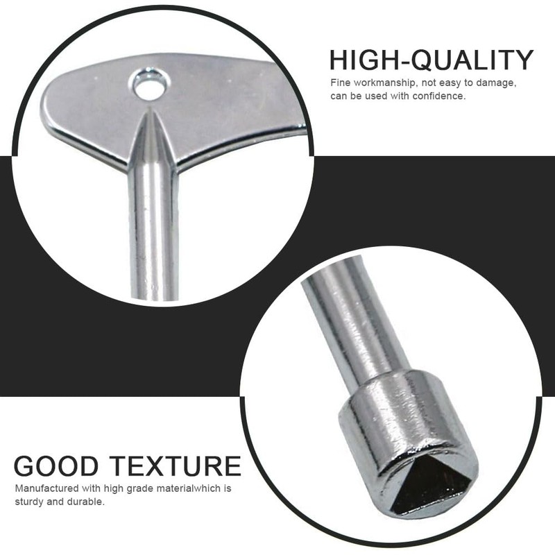 Kovcfon 3 Pcs Inner Triangle Spanner Key Metal Triangular Key
